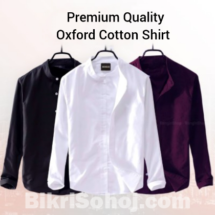 3 Pcs Combo Men's Ban Collar Cotton Shirt-